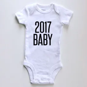 2017 baby (bold font) announcement - BODYSUIT