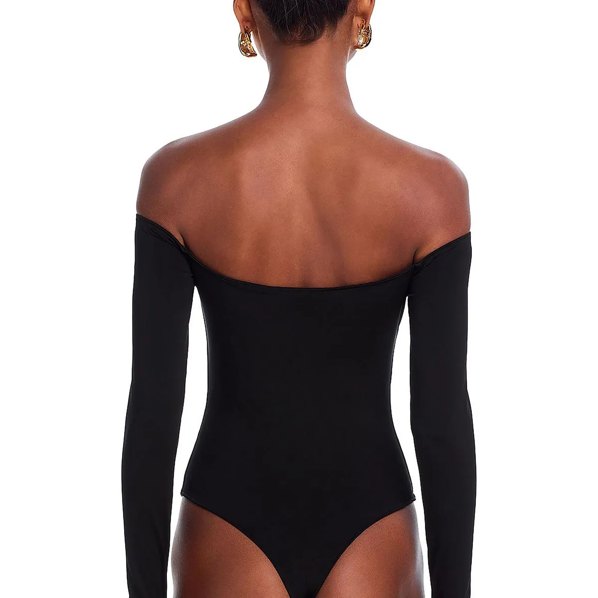 Alice and Olivia Womens Off The Shoulder One Piece Bodysuit