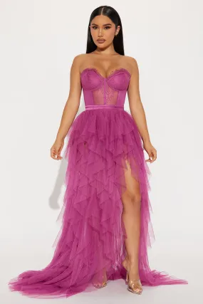 Anastasia Tulle Maxi Dress - Mauve