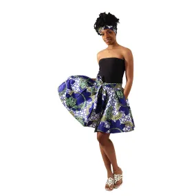 Ankara 'Pearl Garden' Short Skirt