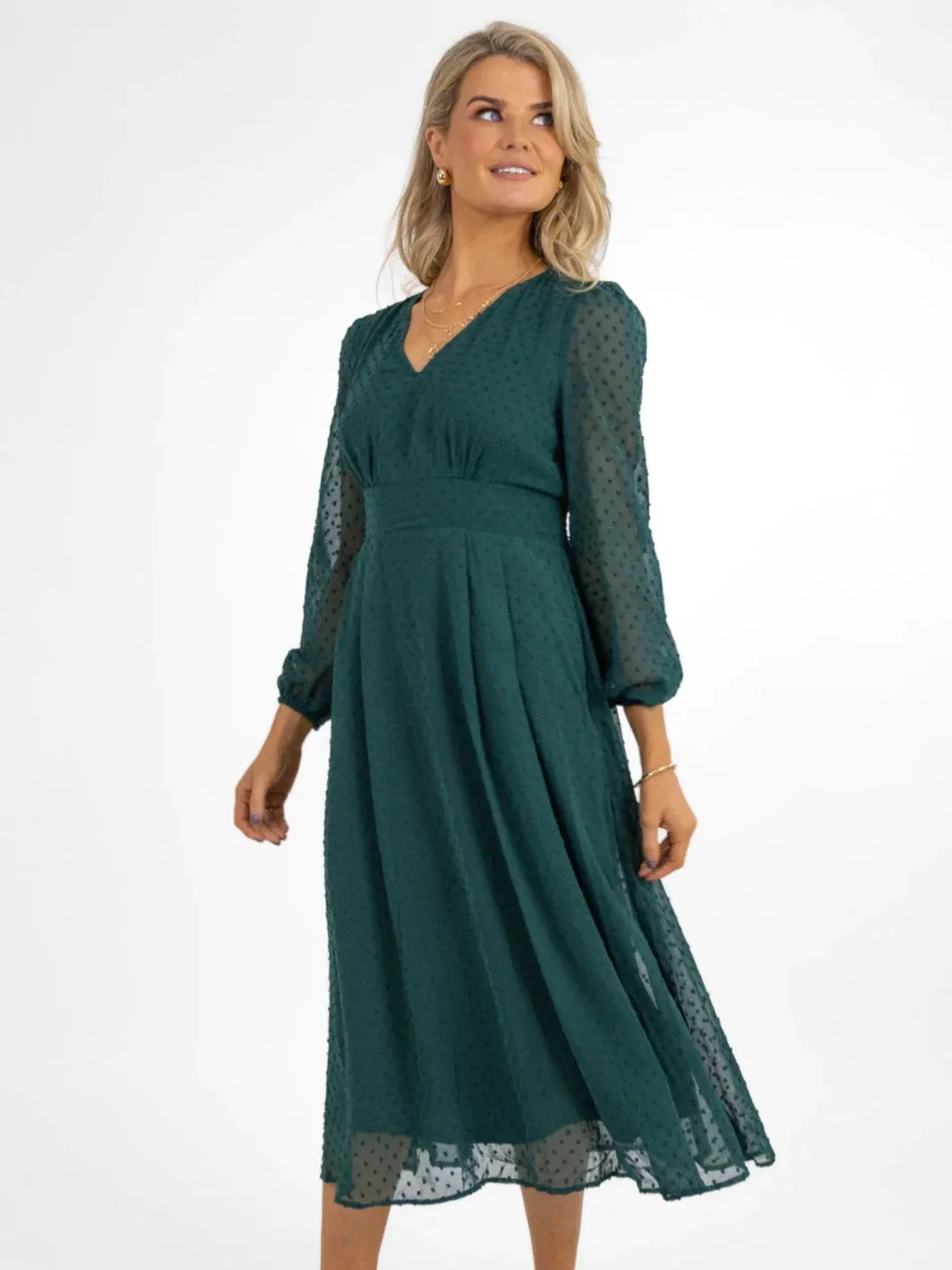 AUDREY MIDI DRESS (GREEN)