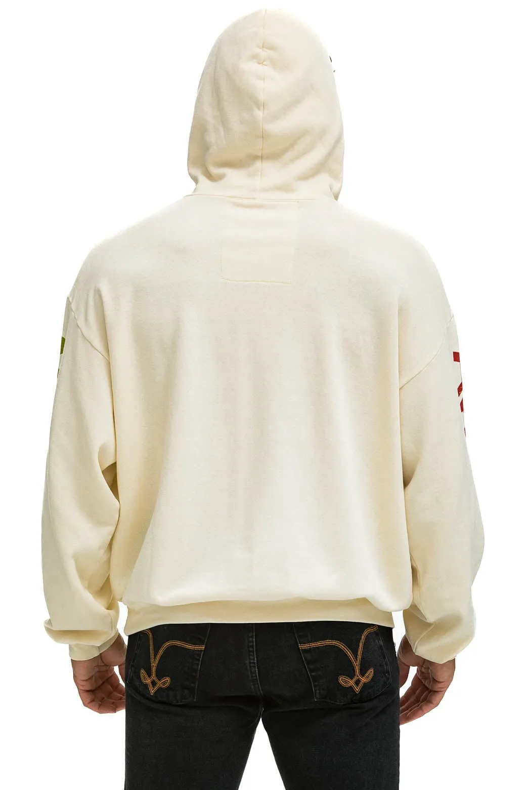 AVIATOR NATION  RELAXED PULLOVER HOODIE - VINTAGE WHITE