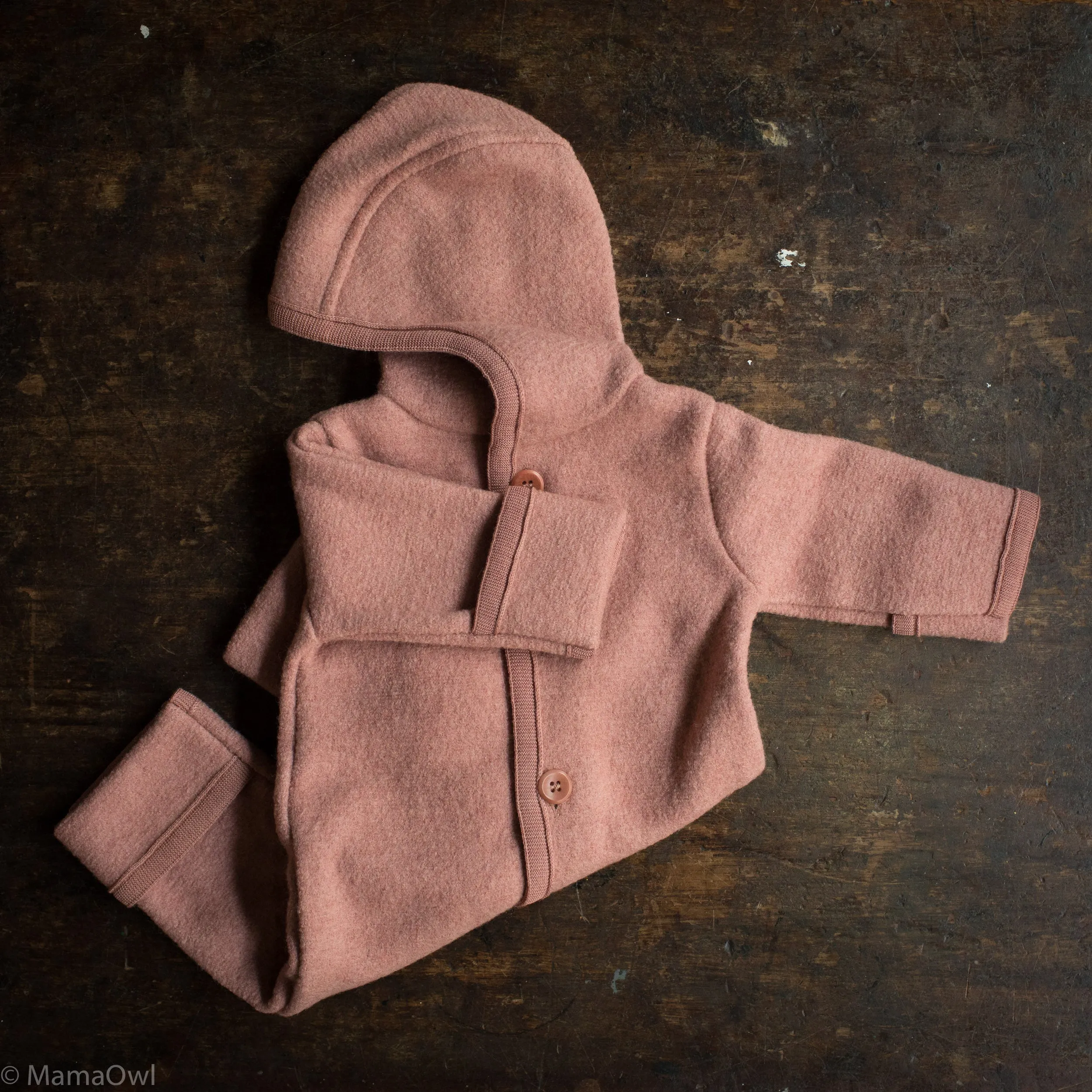 Baby & Kids Boiled Merino Wool Overall - Rose