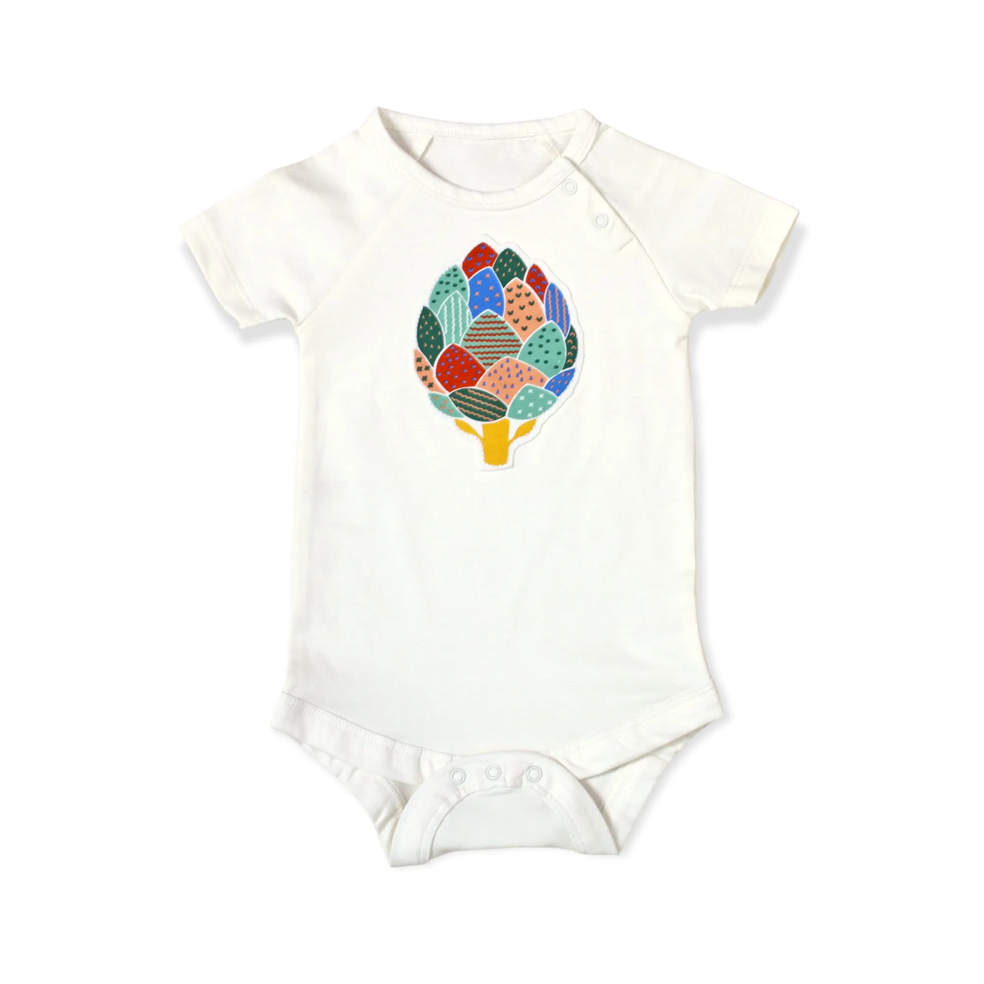 Baby Bodysuit with Applique - Veggie Salad (Organic Cotton)