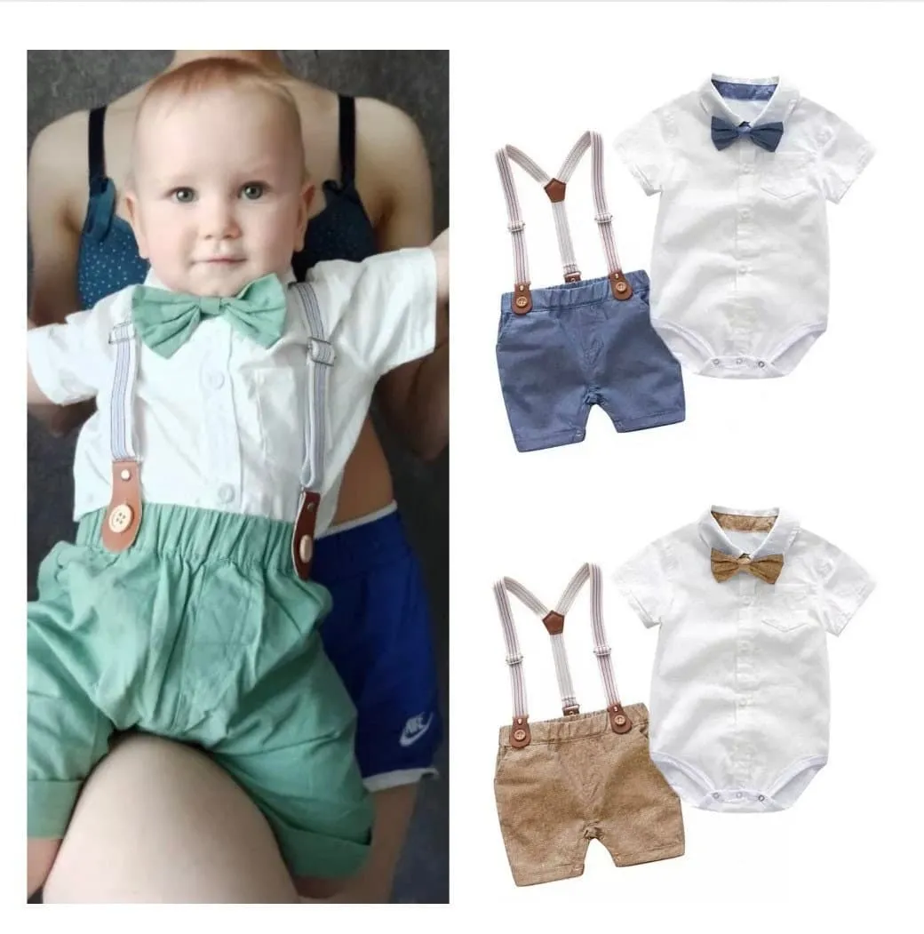 Baby Boy Gentleman Suit with Bow tie