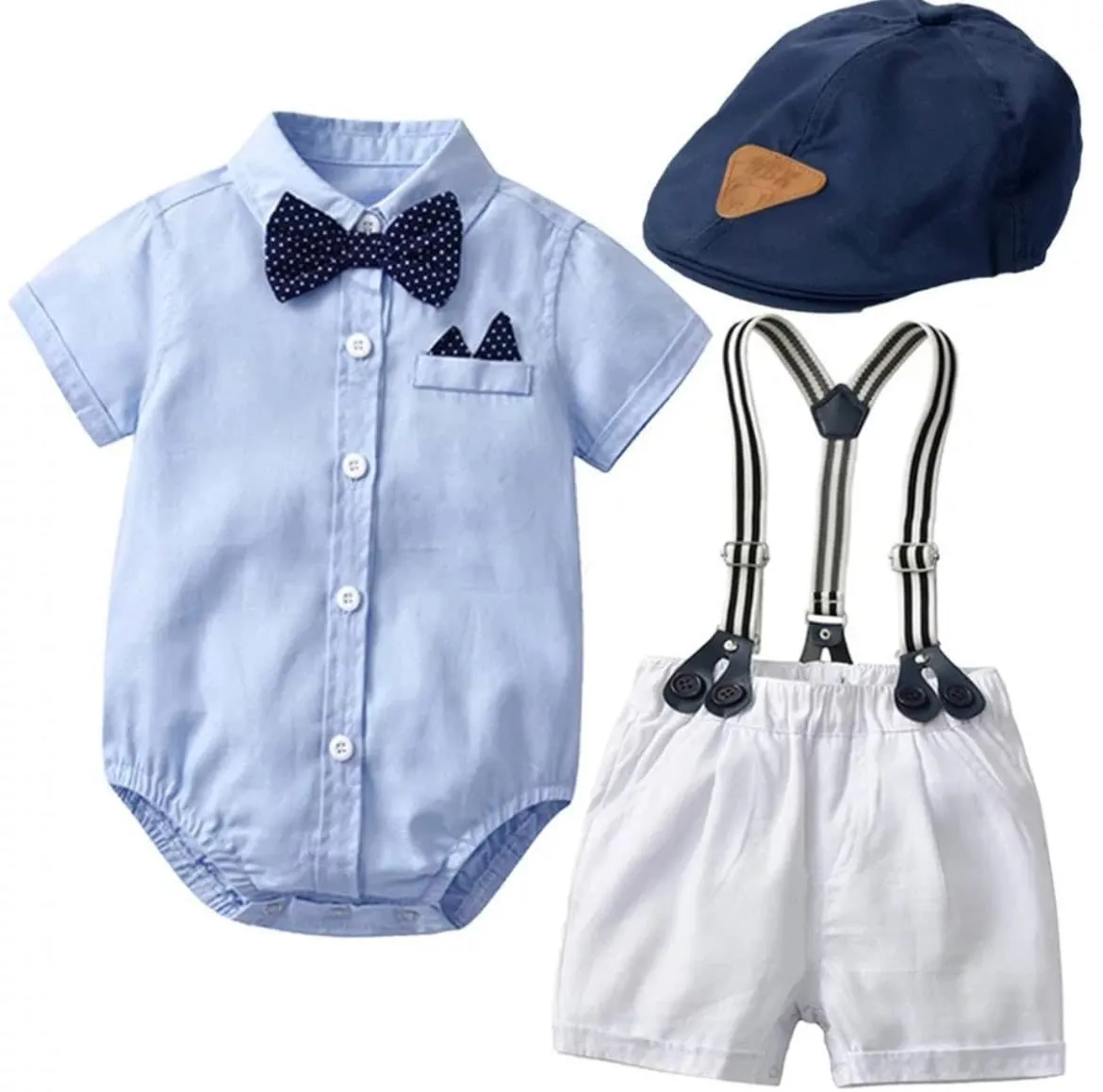 Baby Boy Short Sleeve Cotton Suit Set