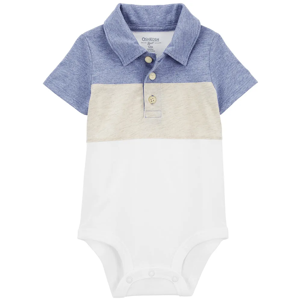 Baby Boys' Colorblock Striped Henley Bodysuit 1Q437210