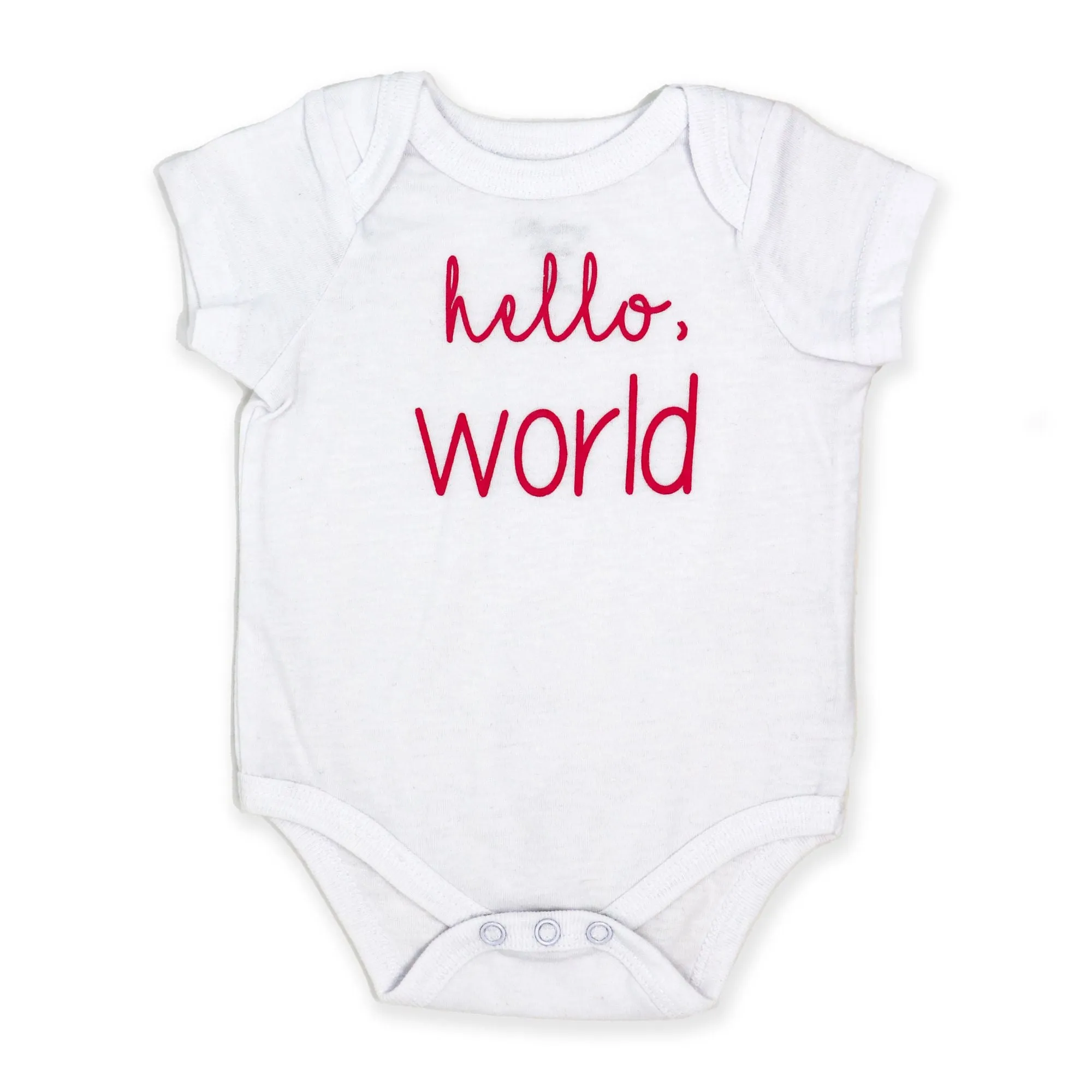 Baby Girl's Bodysuit Set - Hello World