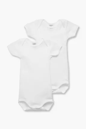 Baby Onesie Petit Bateau 2-Pack Short Sleeve