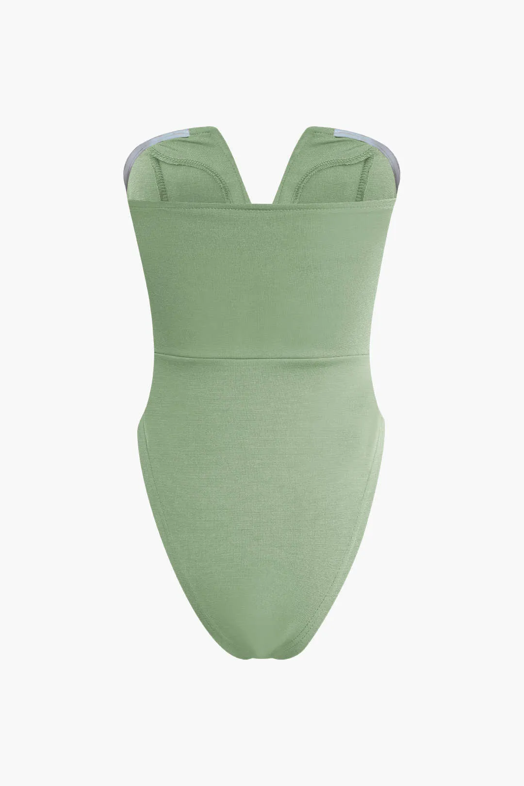 Basic V-neck Strapless Bodysuit