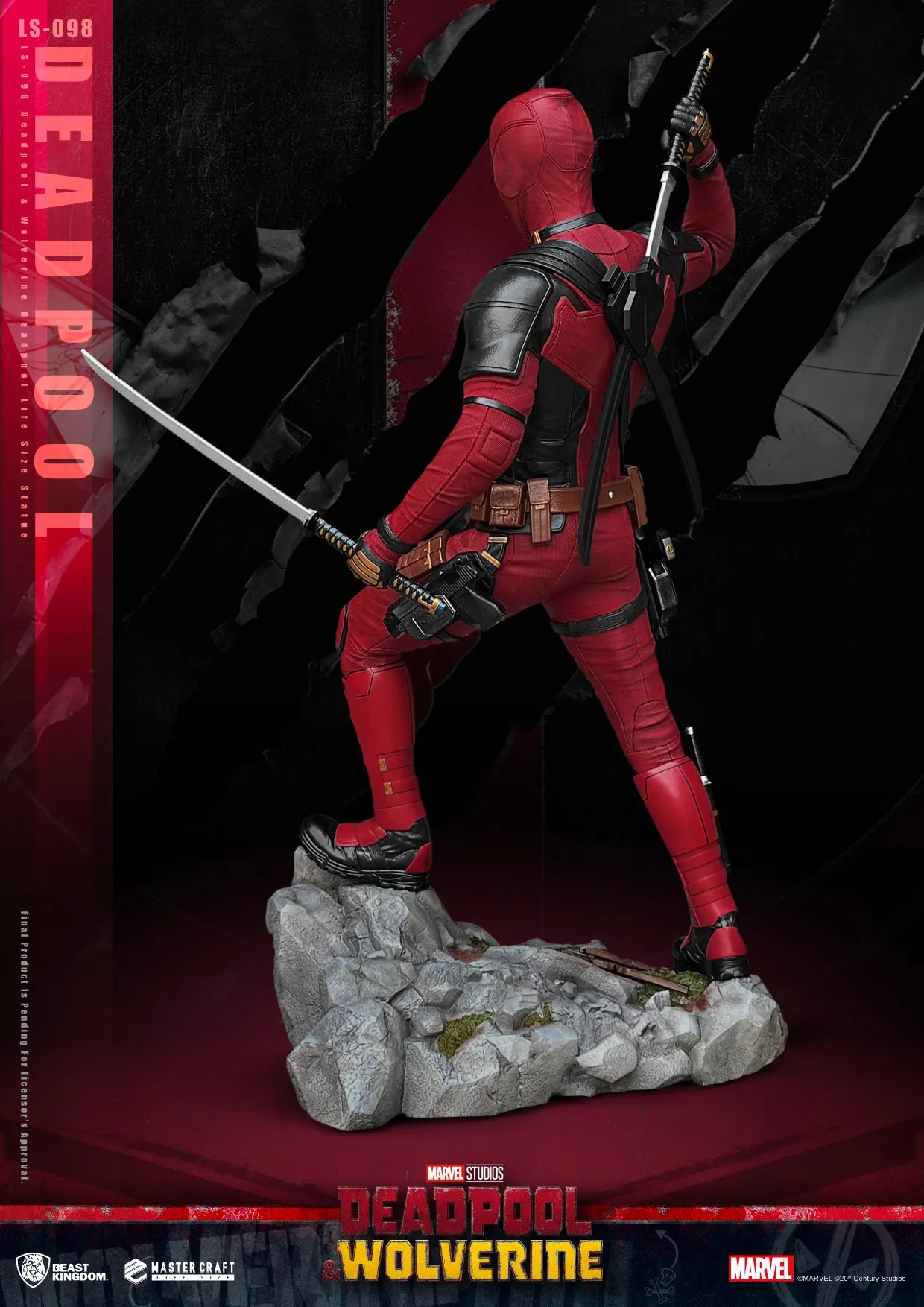 Beast Kingdom LS-098 Deadpool & Wolverine Deadpool Life Size Statue