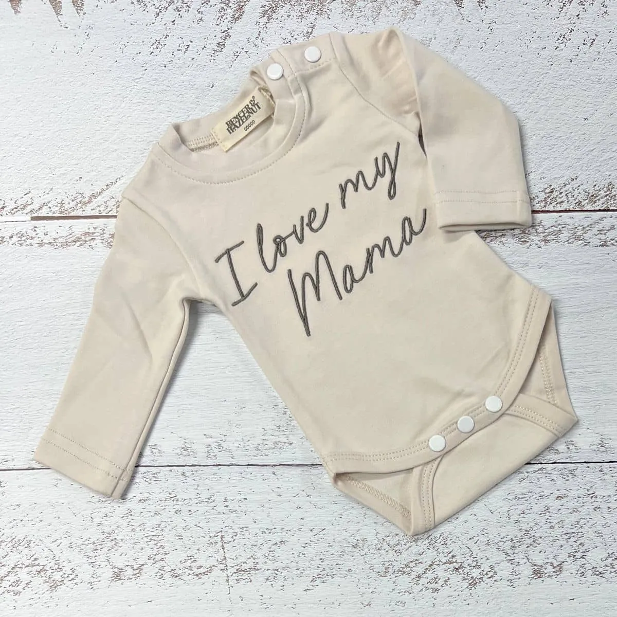 Bencer & Hazelnut Long Sleeve Bodysuit - I Love My Mama