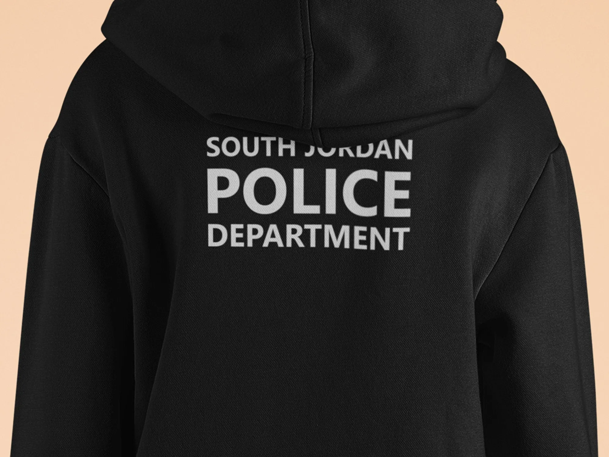 Birthday Police Youth Sized Hoodie in Black with Badge and Personalized Name - Optional Police Department on Back