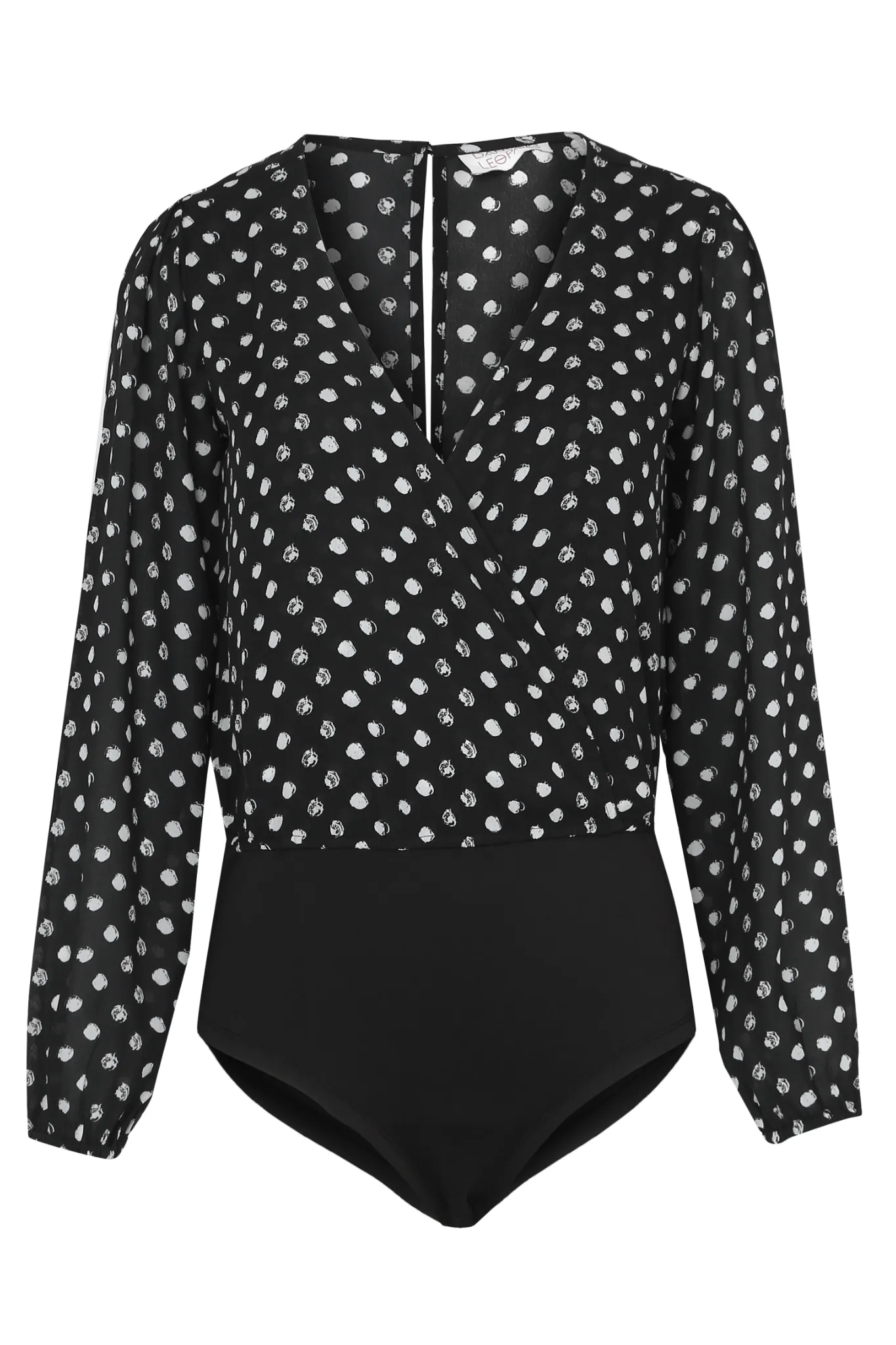 Bixby Bodysuit In Black Polka Dot