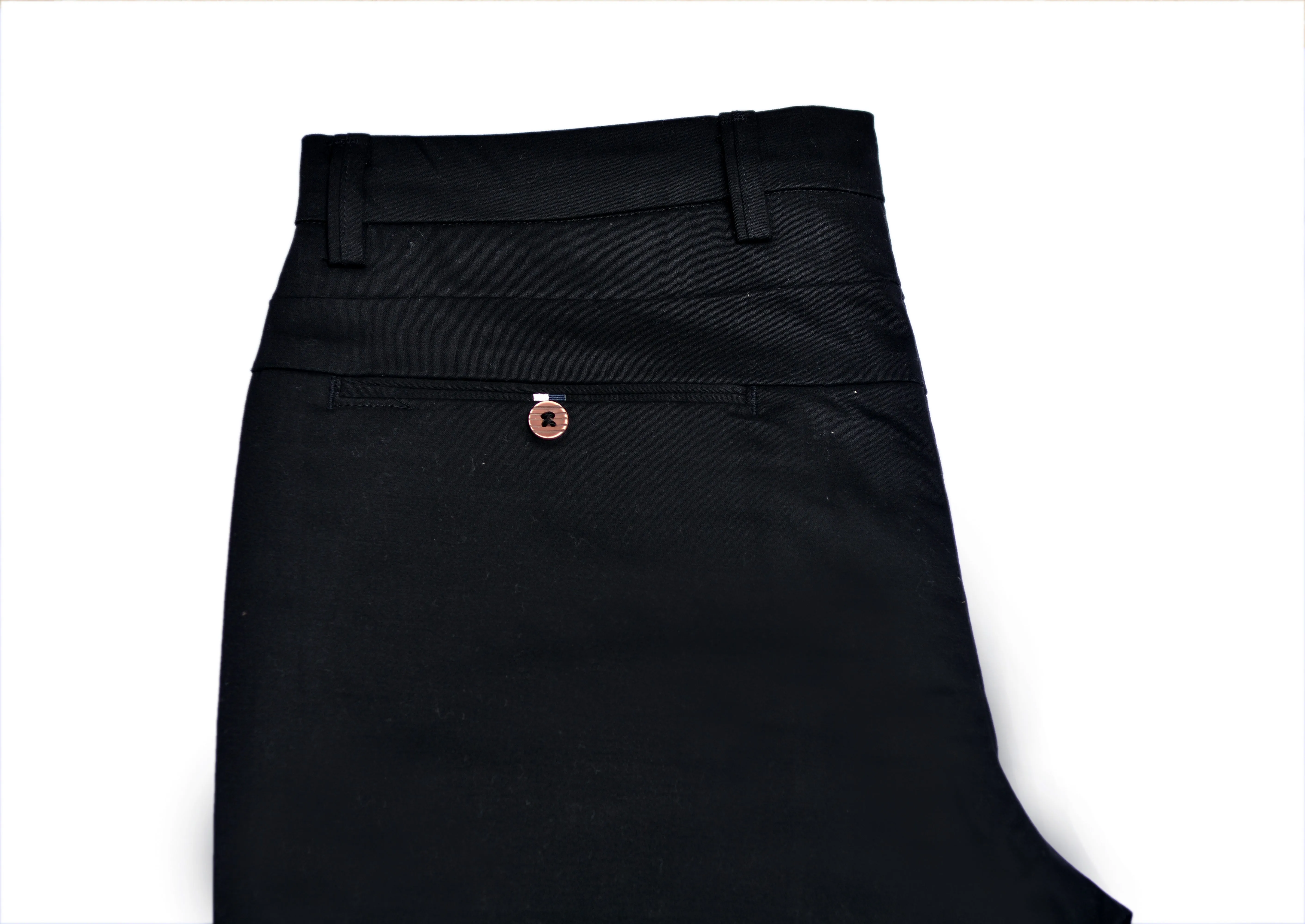 Black Cotton Chinos Pants