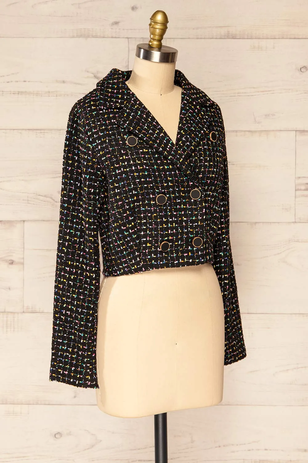 Bruges | Cropped Tweed Blazer w/ Detailing