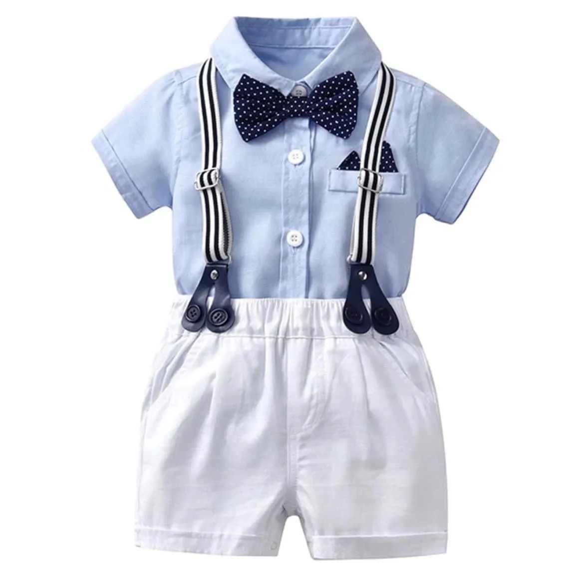 Byron - Baby Boy Wedding Suit with Bowtie, Newborn to 2 years Suit Set