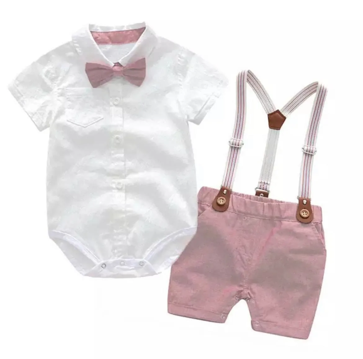 Byron - Baby Boy Wedding Suit with Bowtie, Newborn to 2 years Suit Set