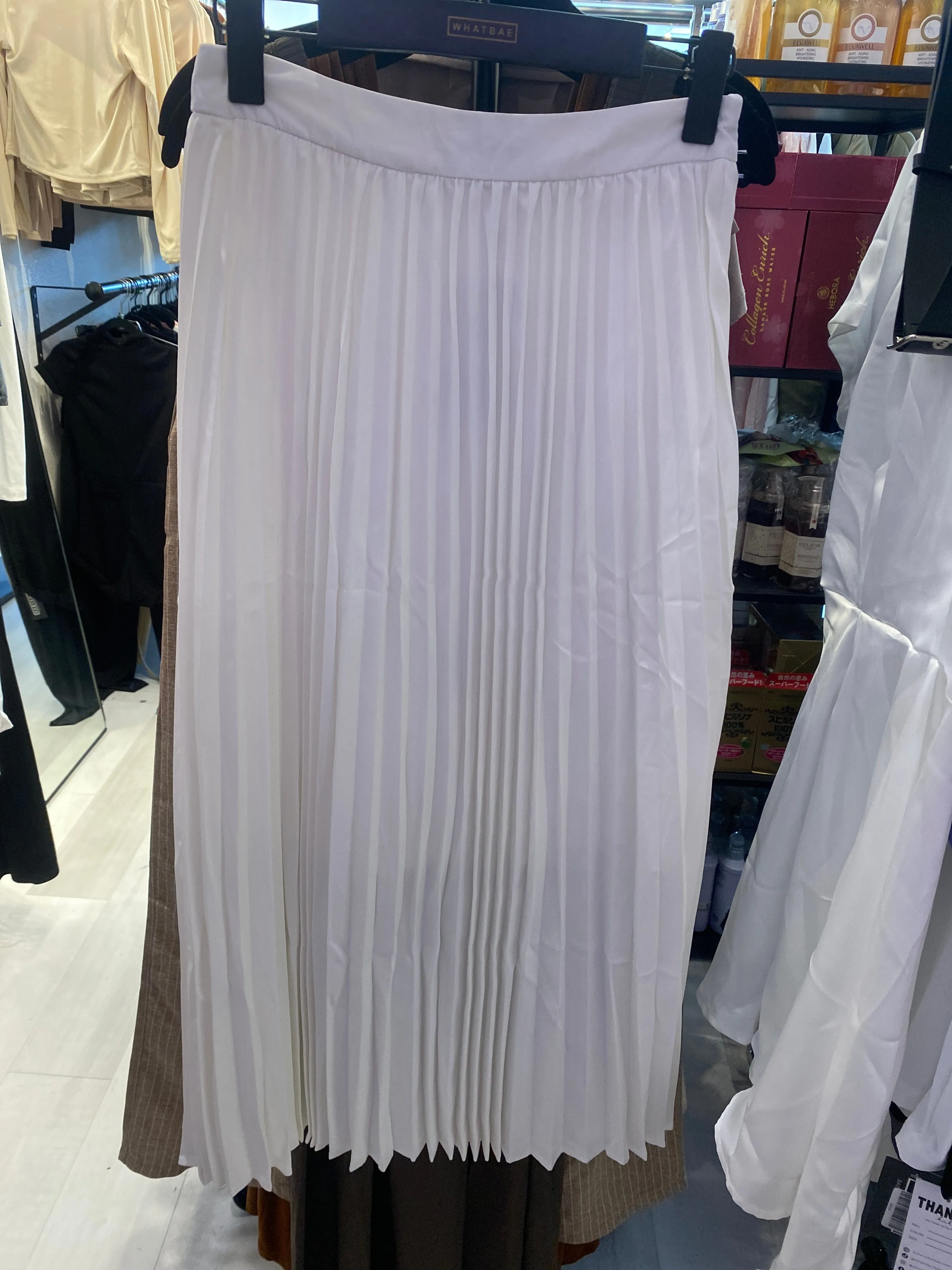 CD pleated long skirt