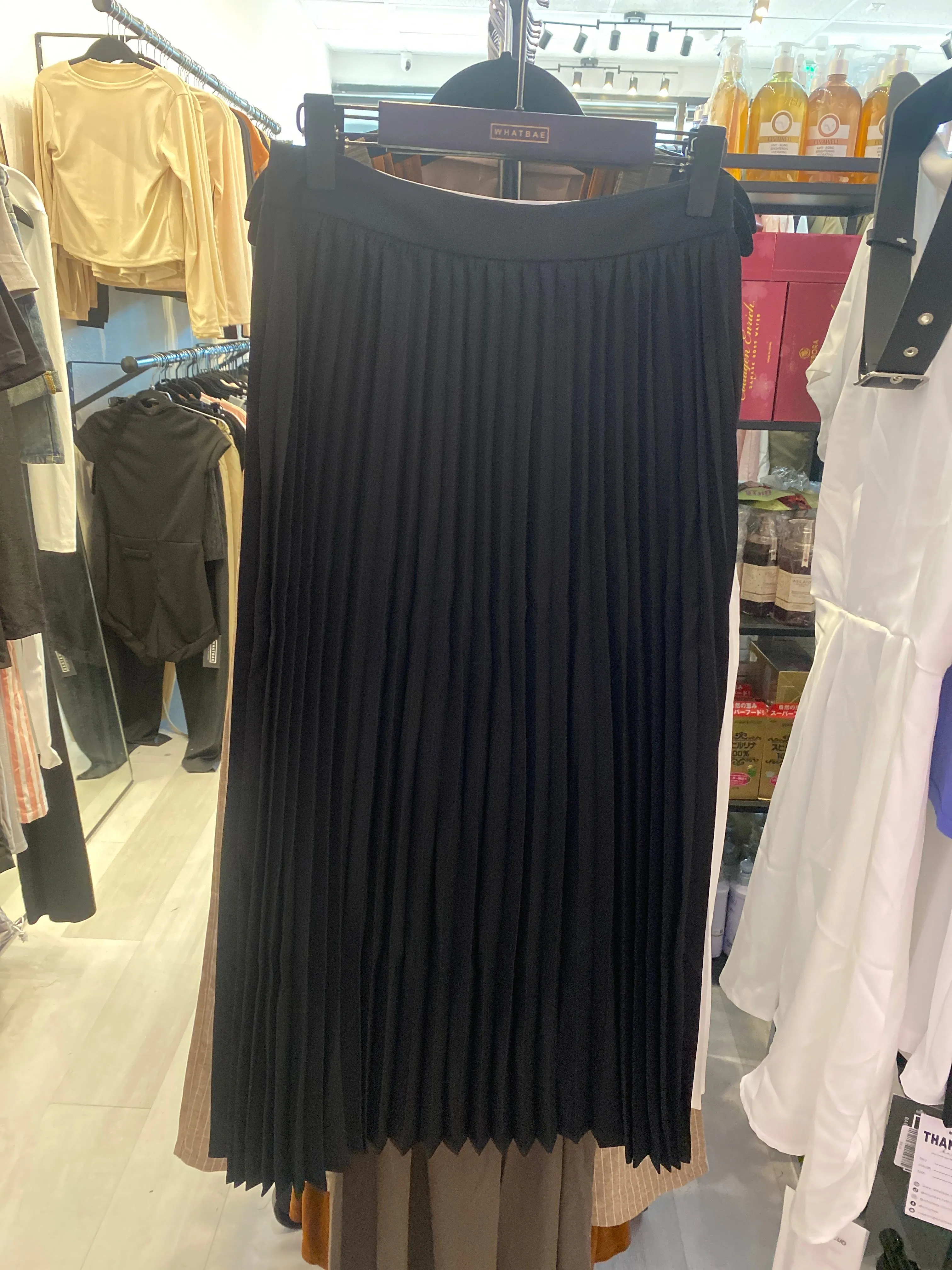 CD pleated long skirt