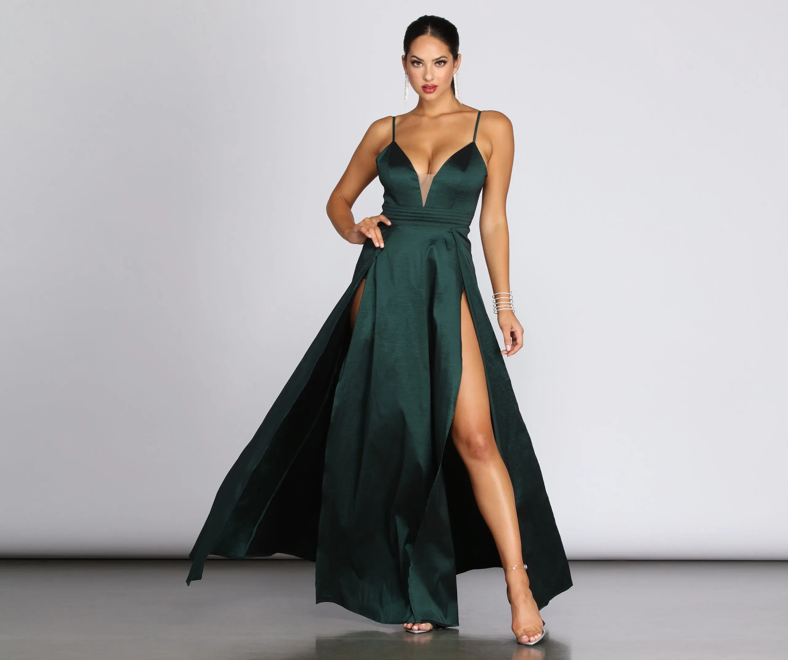 Charlie A-Line Double Slit Formal Dress