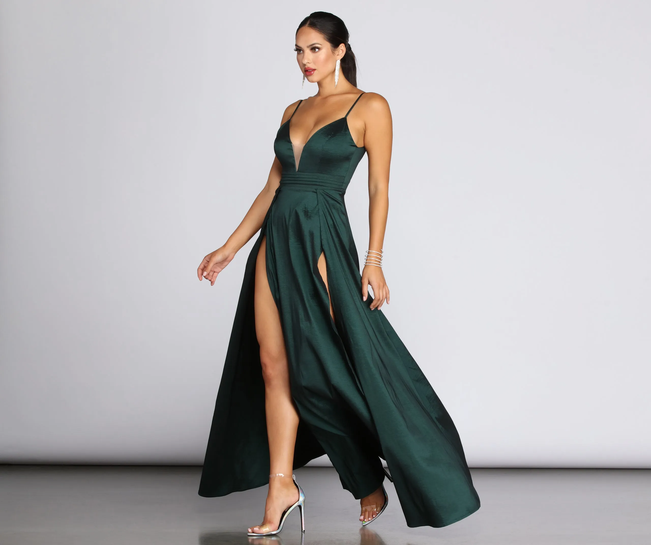 Charlie A-Line Double Slit Formal Dress