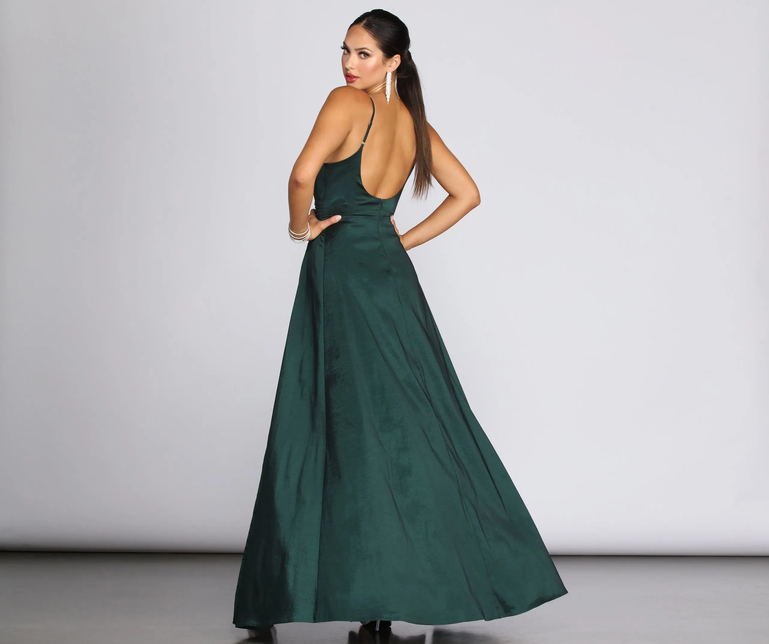 Charlie A-Line Double Slit Formal Dress