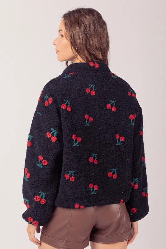 Cherry Print Fleece