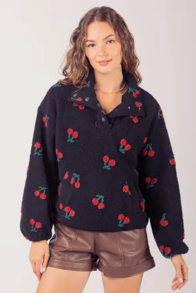 Cherry Print Fleece