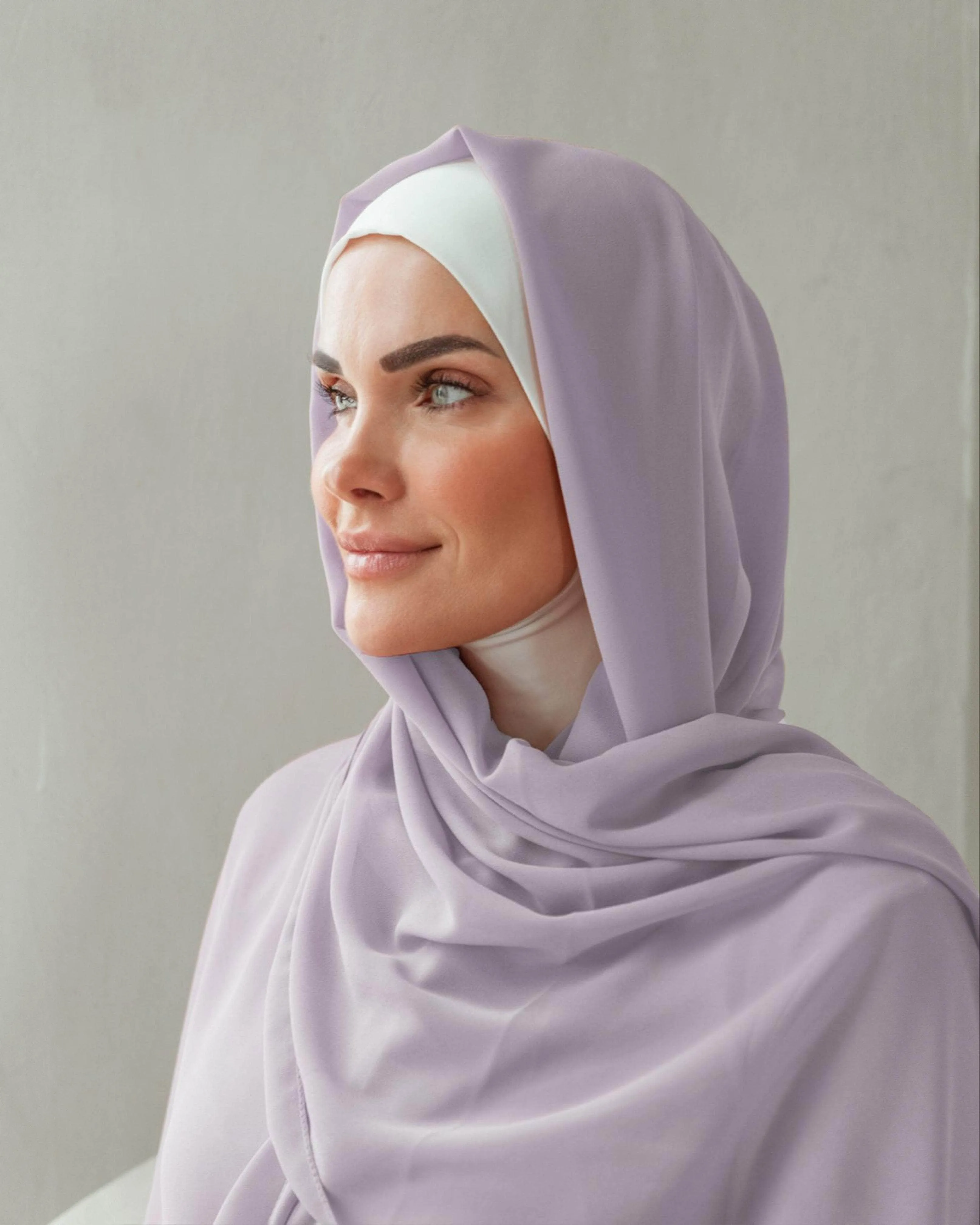 Chiffon Hijab - Grey Lilac