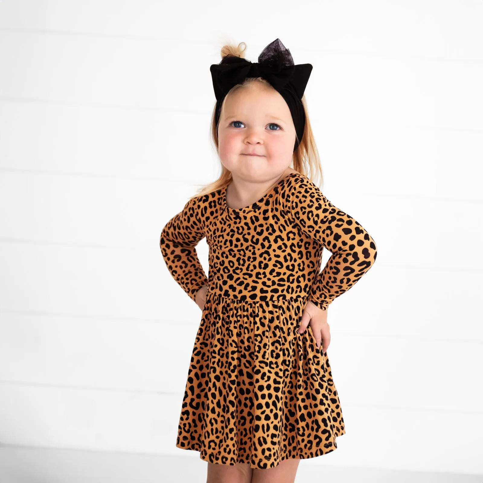 Classic Leopard Twirl Dress with Bodysuit