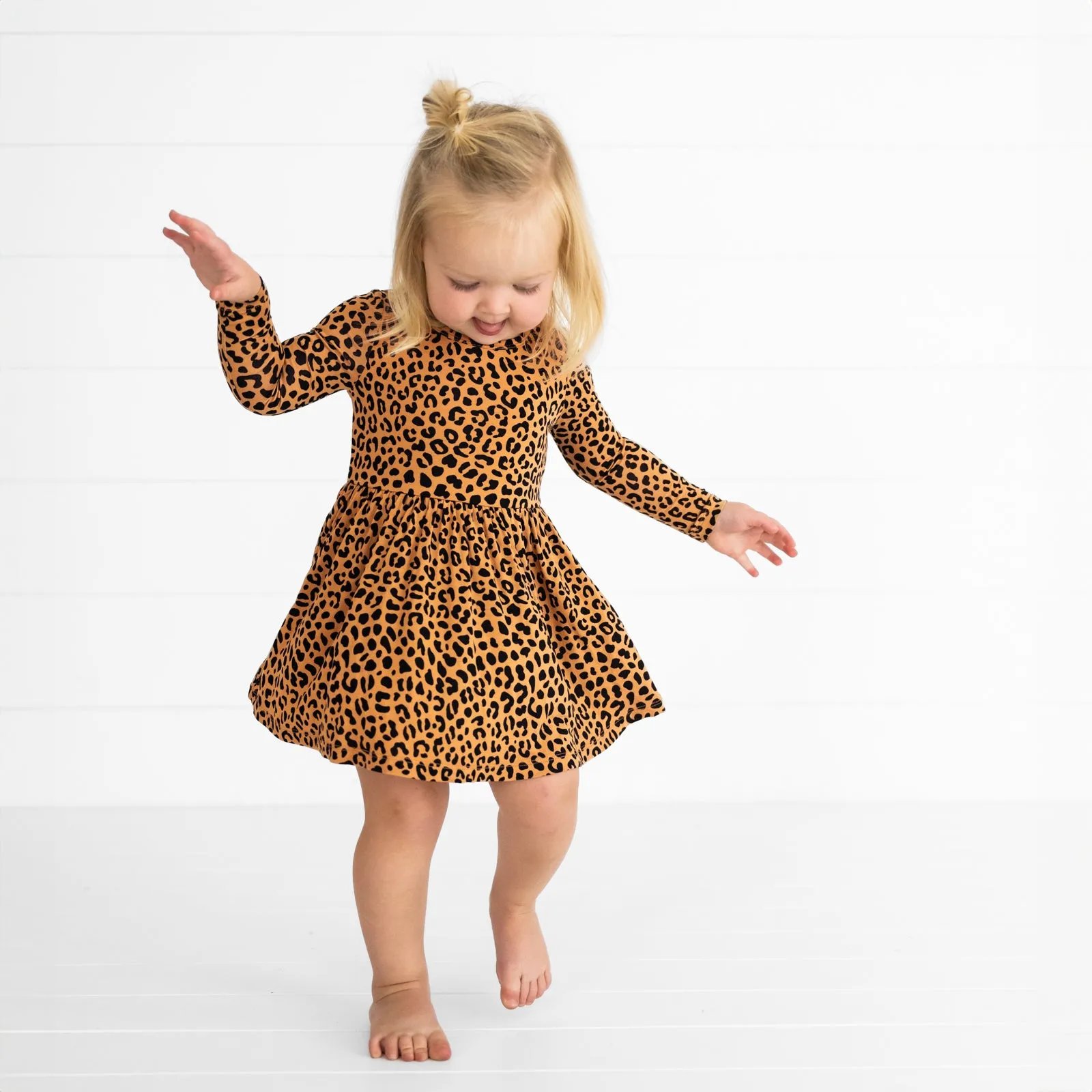 Classic Leopard Twirl Dress with Bodysuit