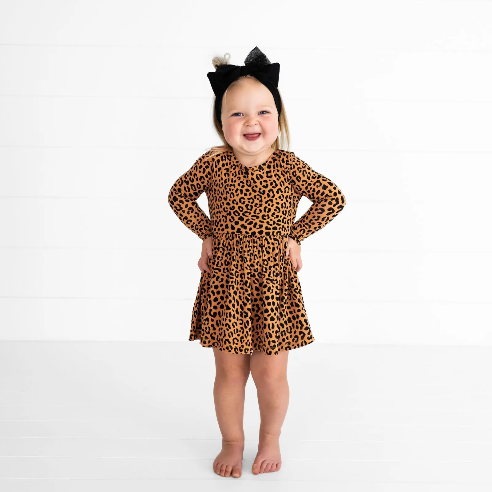 Classic Leopard Twirl Dress with Bodysuit