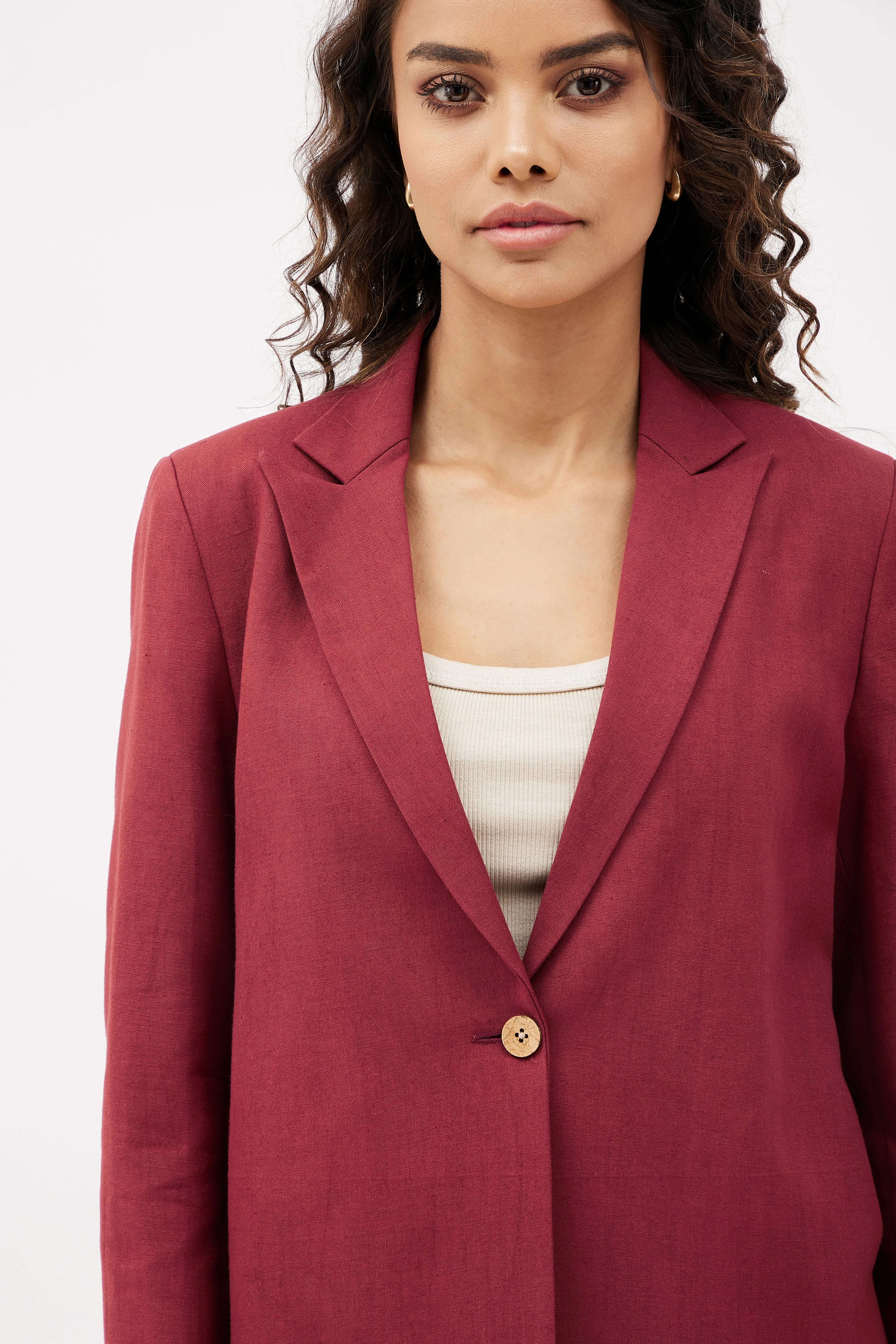 Classic Work Blazer & Trouser Set - Maroon