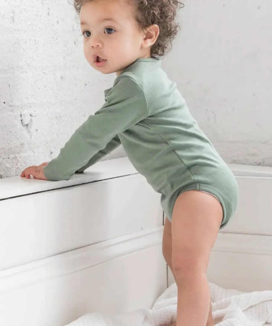 Cream Organic Long-Sleeved Body Suit