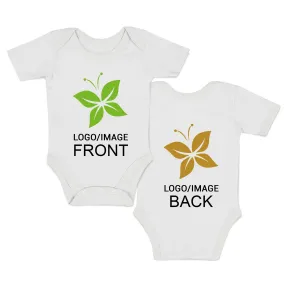 [Custom IMAGE] Endanzoo Organic Short Sleeves Baby Bodysuit I Front & Back