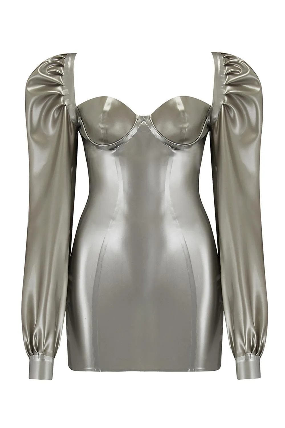 Delta Silver Latex Dress