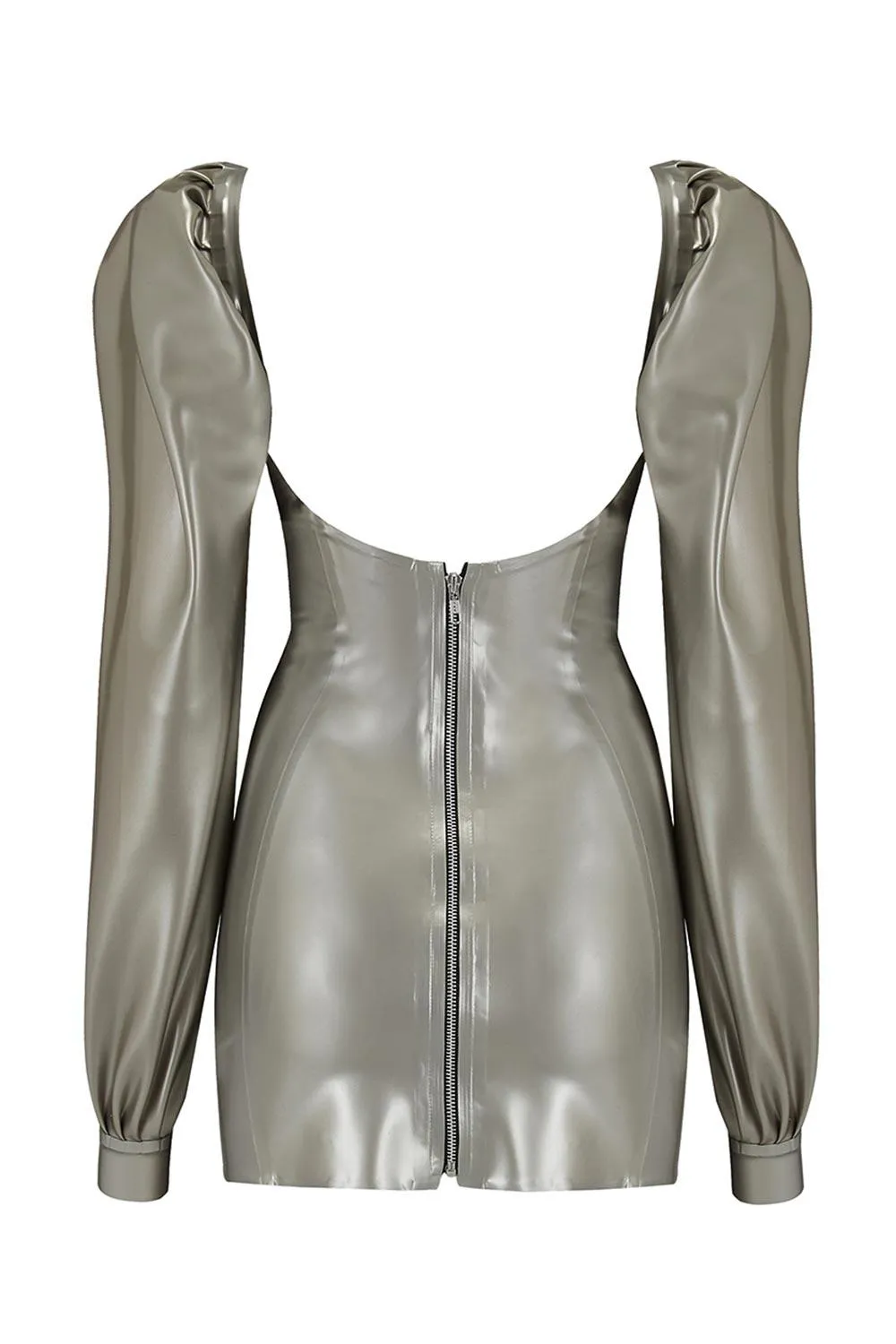 Delta Silver Latex Dress