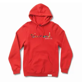 Diamond Supply Co OG Script Fasten Hoodie Red