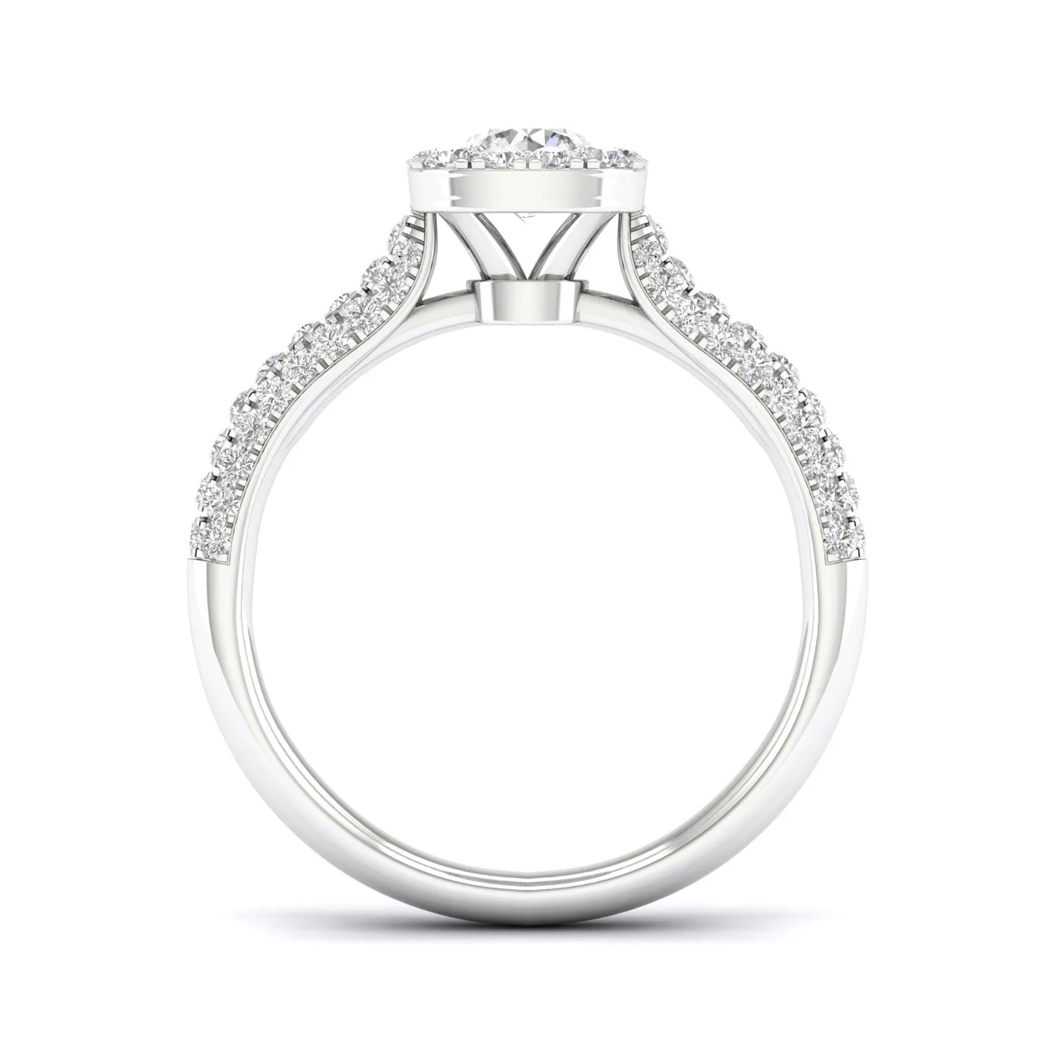 Embellished Iconic Round Halo Ring