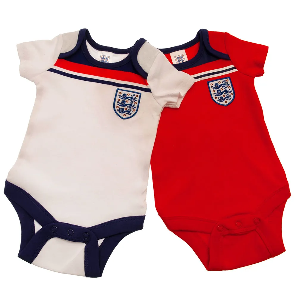 England FA 1982 Retro 2 Pack Bodysuit for 3-6 Months