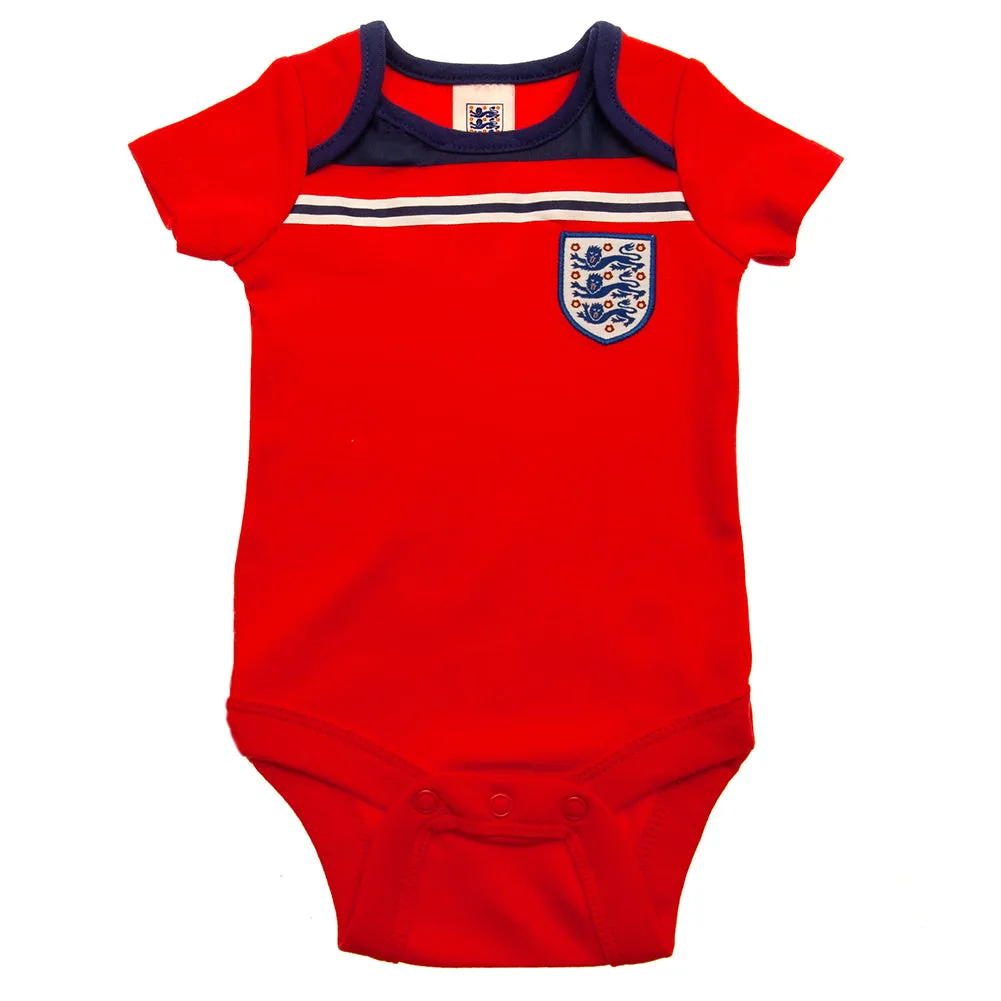 England FA 1982 Retro 2 Pack Bodysuit for 3-6 Months