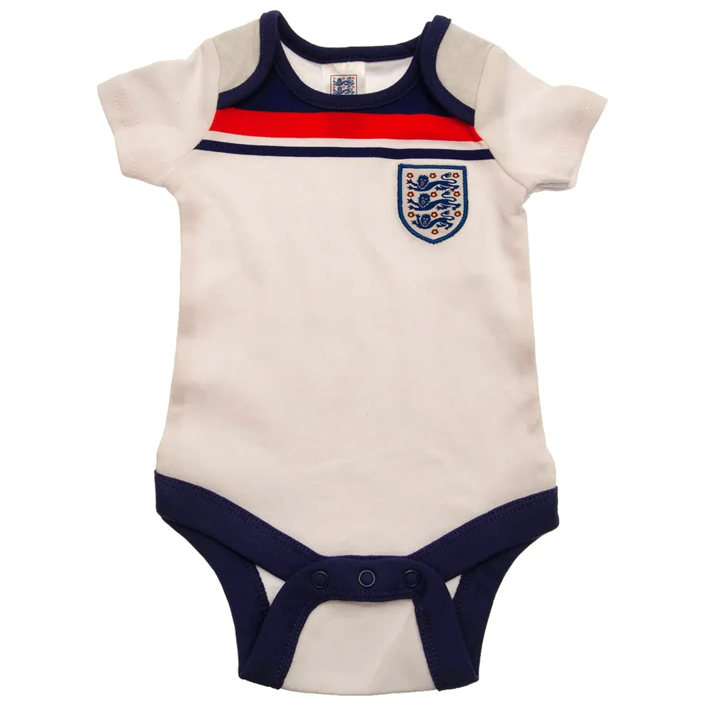 England FA 1982 Retro 2 Pack Bodysuit for 3-6 Months