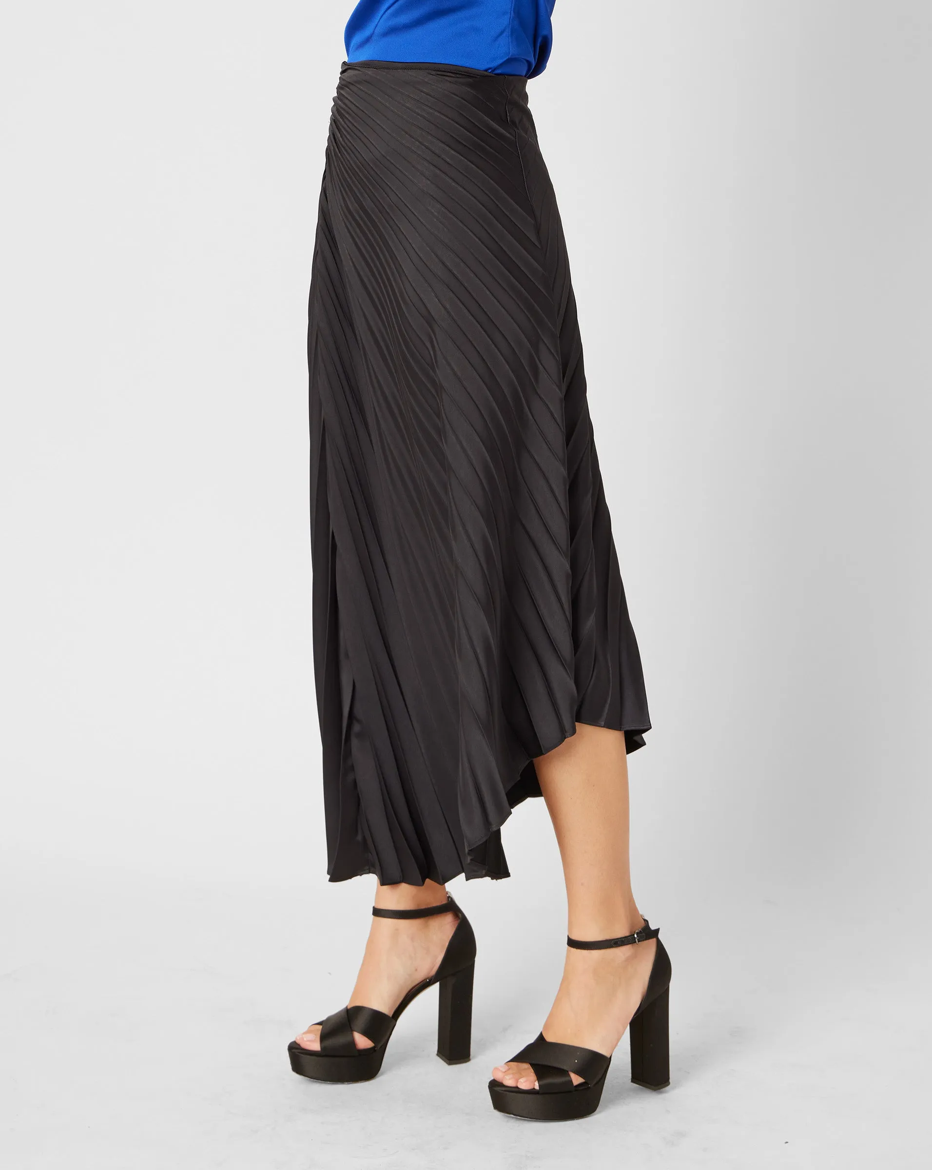 FINAL SALE - Satin Pleated Skirt