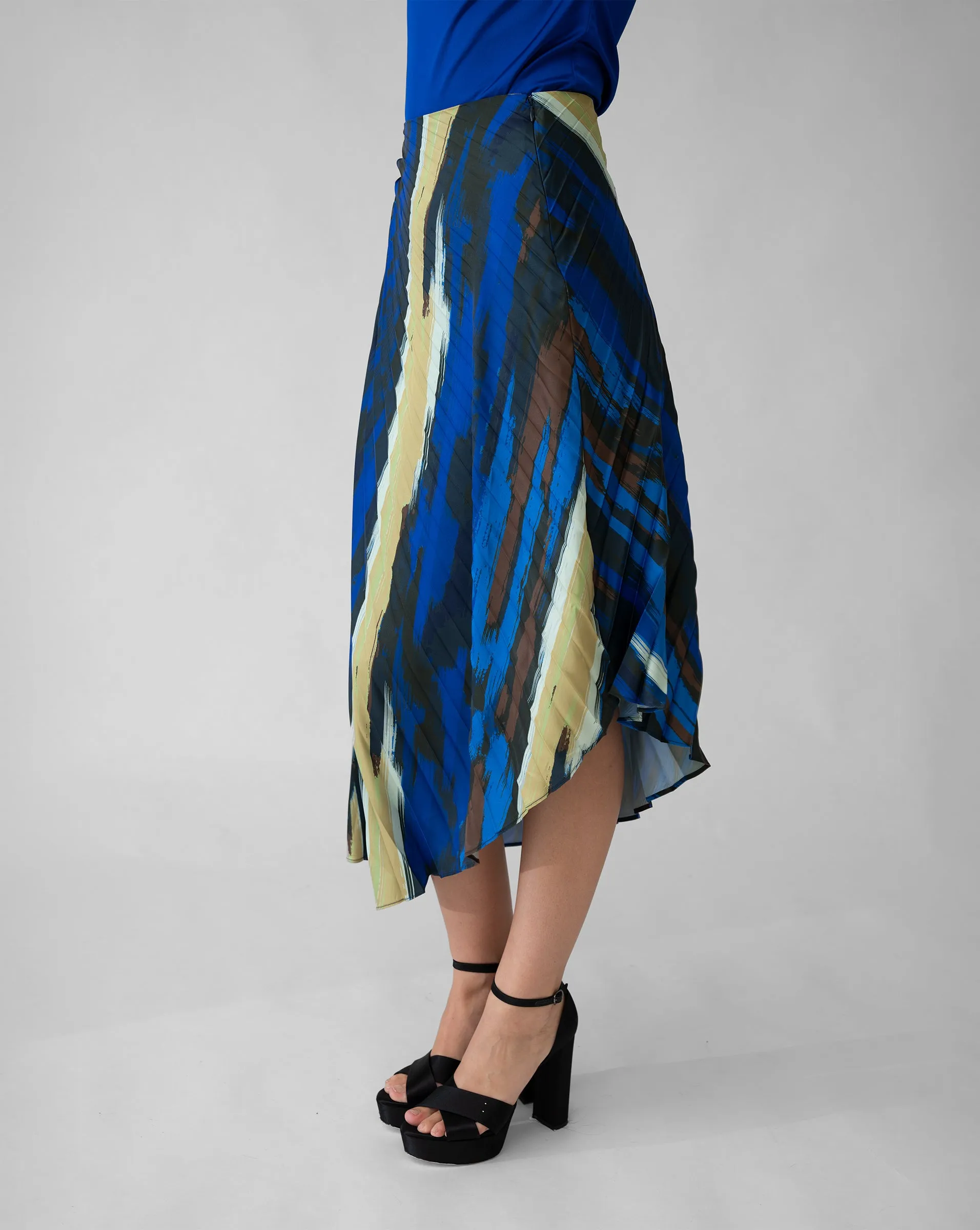 FINAL SALE - Satin Pleated Skirt