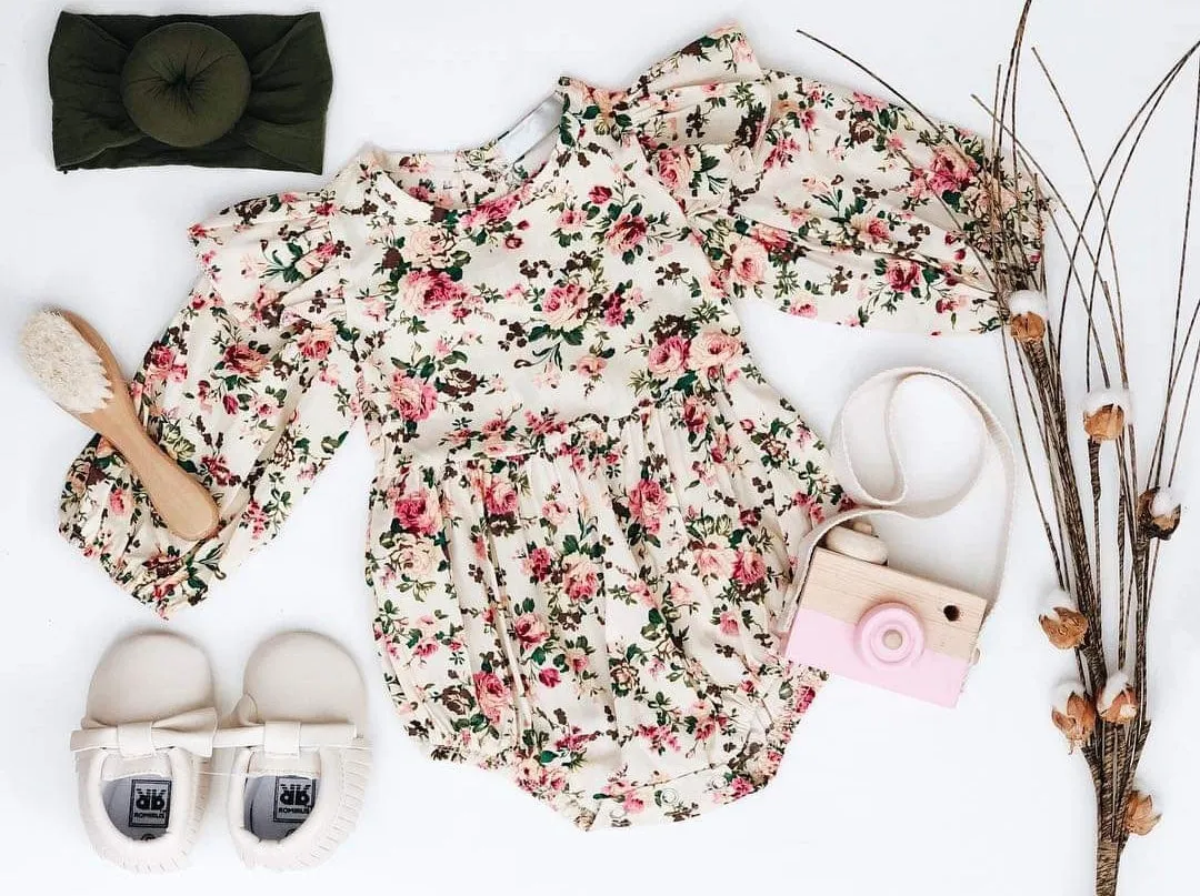 Floral Balloon Romper #100043