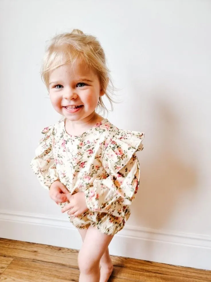 Floral Balloon Romper #100043