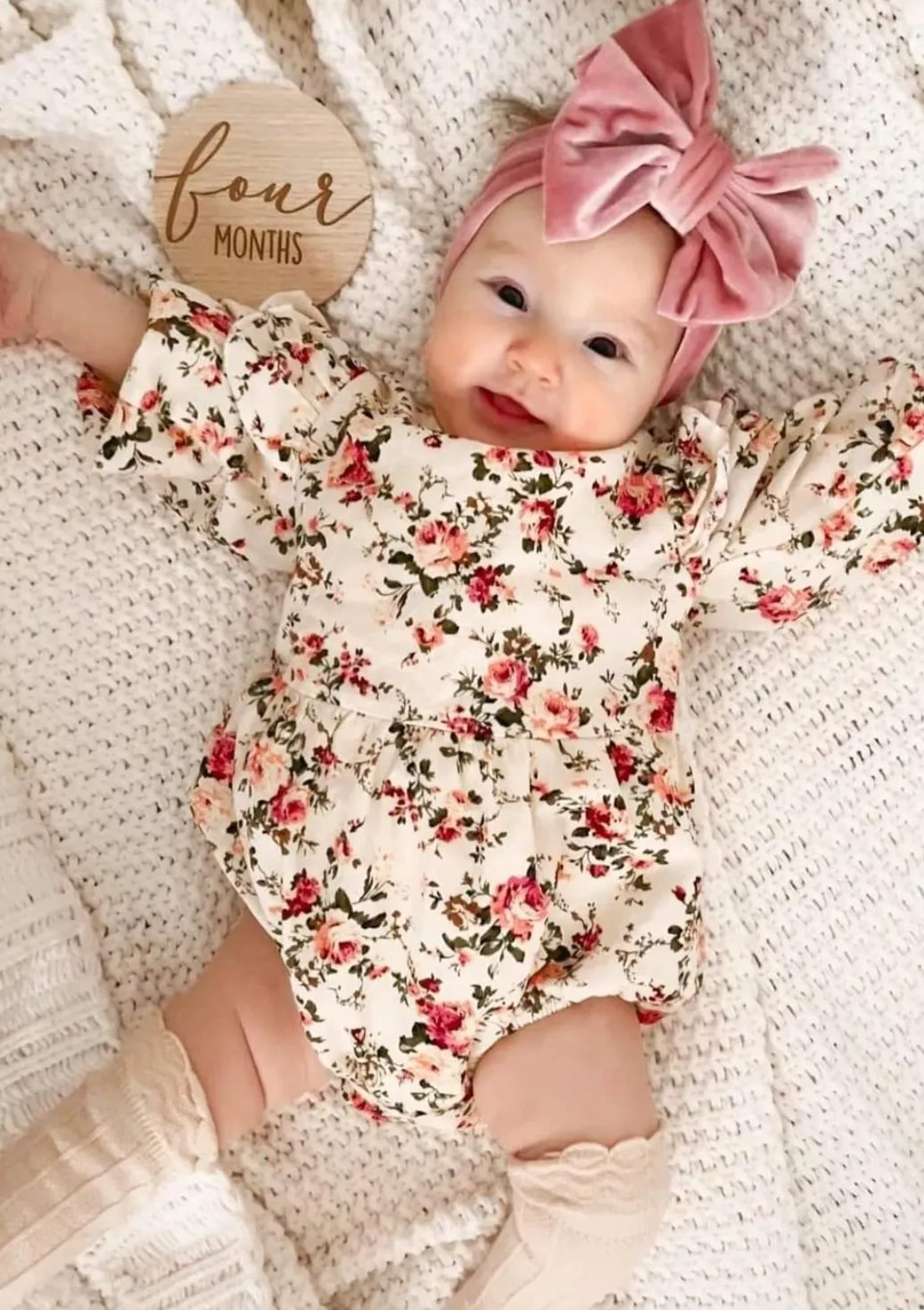 Floral Balloon Romper #100043