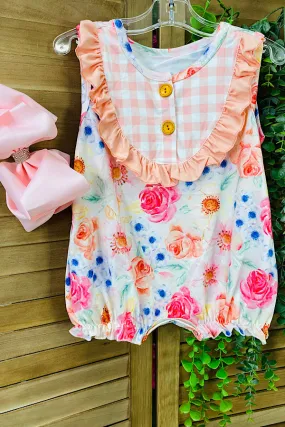 Floral printed baby girl onesie DLH2338