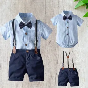 Fraser - Baby Boy Cotton Suit Set with Bow tie